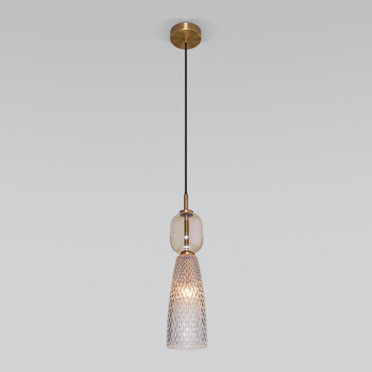 Подвесной светильник Eurosvet Glossy 50211/1 янтарный