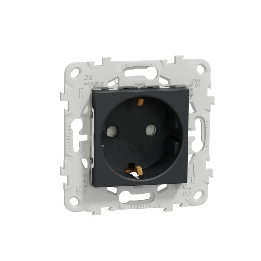 Розетка силовая Schneider Electric Unica New антрацит