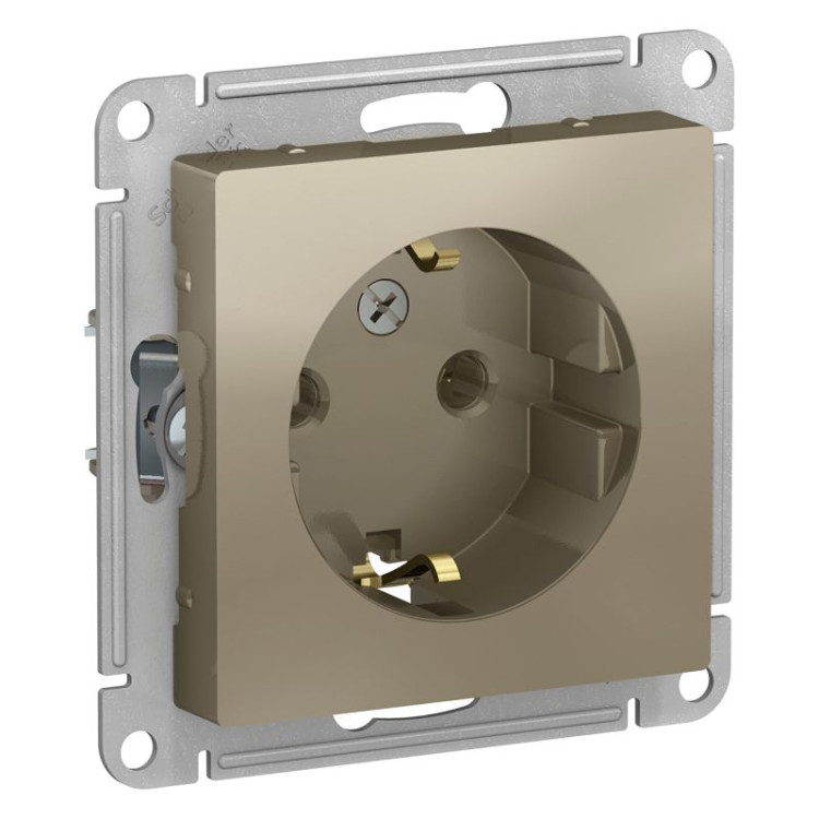 Розетка силовая Schneider Electric Atlas Design шампань