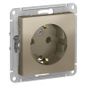 Розетка силовая Schneider Electric Atlas Design шампань