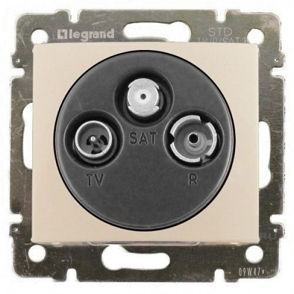 Розетка TV-FM-SAT Legrand Valena Classic звезда 1,5 дБ, слоновая кость 774335