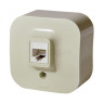 Розетка телефонная Legrand Quteo RJ-11, слоновая кость 782244