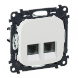 Розетка RJ-45 Legrand Valena Allure двойная, cat. 6, до 1000 Мб/с, белая 753743