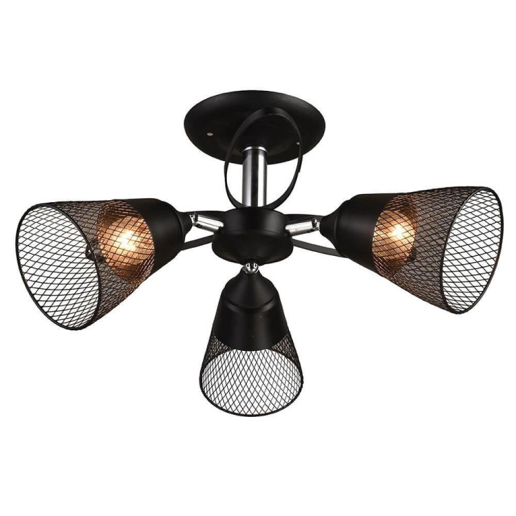 Потолочная люстра Seven Fires Berat WD3525/3C-BK-CR-BK Потолочная люстра Seven Fires Berat WD3525/3C-BK-CR-BK