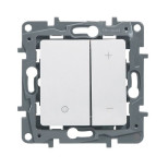 Светорегулятор Legrand Etika кнопочный 400 Вт, белый 672218