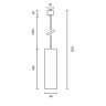 Трековый подвесной светильник Technical TR025-1-GU10-B