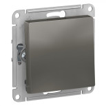 Переключатель одноклавишный Schneider Electric Atlas Design перекрестный, сталь