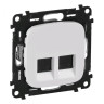 Розетка RJ-11+RJ-45 Legrand Valena Allure белая 753032+755425