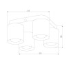 Потолочная люстра TK Lighting 3408 Vico White