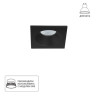 A2868PL-1BK Светильник потолочный встраиваемый HELM для MR16 85x85×44мм черный IP44 монтаж Ø80мм