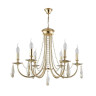 Подвесная люстра Crystal Lux Victoria SP6 Gold/Amber