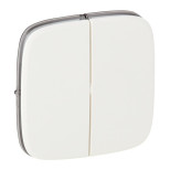 Лицевая панель Legrand Valena Allure для двухклавишных выключателей, белая 755025
