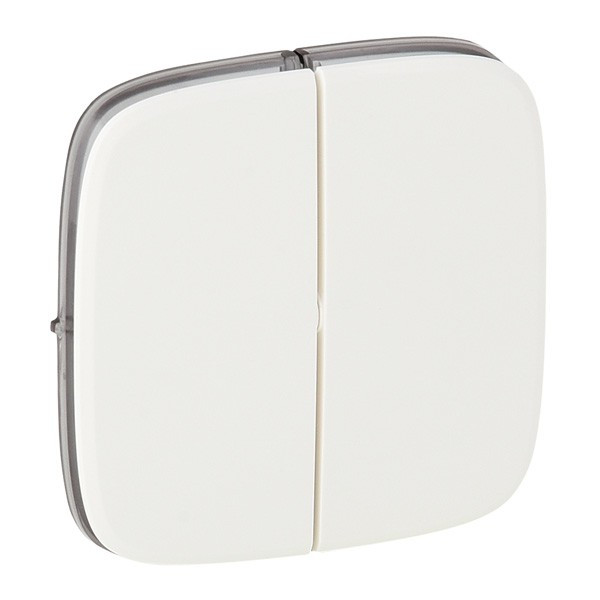 Лицевая панель Legrand Valena Allure для двухклавишных выключателей, белая 755025