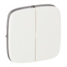 Лицевая панель Legrand Valena Allure для двухклавишных выключателей, белая 755025