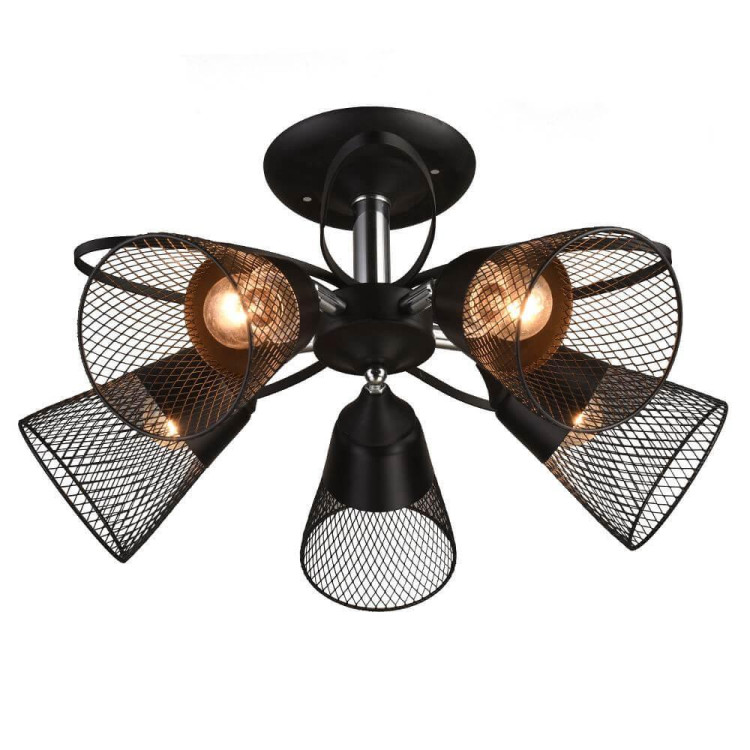 Потолочная люстра Seven Fires Berat WD3525/5C-BK-CR-BK Потолочная люстра Seven Fires Berat WD3525/5C-BK-CR-BK