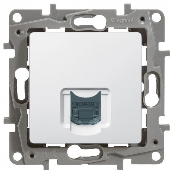 Розетка RJ-45 Legrand Etika одиночная, cat. 5e, белая 672241