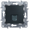 Розетка RJ-45 Legrand Etika одиночная, cat. 5e, антрацит 672641