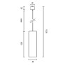 Трековый подвесной светильник Technical TR025-1-GU10-W