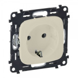 Розетка силовая Legrand Valena Allure 2K+3 со шторками, слоновая кость 753820