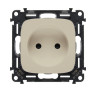 Розетка силовая Legrand Valena Allure 2K со шторками, слоновая кость 753016+754976