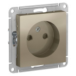 Розетка силовая Schneider Electric Atlas Design со шторками, без заземления, шампань