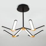 Потолочный светодиодный светильник Eurosvet 90147/4 черный/золото