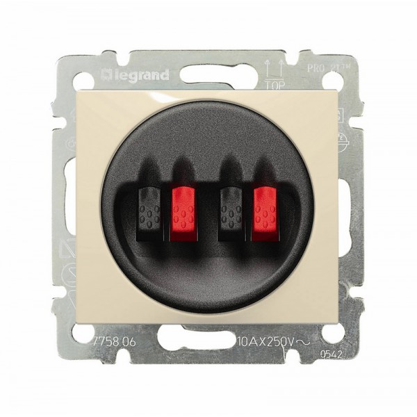Розетка для колонок Legrand Valena Classic двойная, слоновая кость 774324