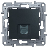 Розетка RJ-45 Legrand Etika одиночная, cat. 6, антрацит 672653