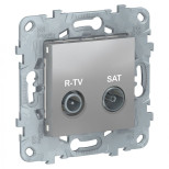 Розетка R-TV/SAT Schneider Electric Unica New оконечная, алюминий