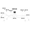 359136 KONST NT23 071 черный Подвесной комплект с 2-х метровым тросом IP20 RAMO