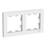 Рамка Schneider Electric Atlas Design на 2 поста, белая
