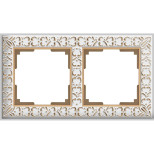 Рамка Werkel Antik на 2 поста белое золото WL07-Frame-01 4690389099182