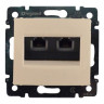 Розетка телефонная Legrand Valena Classic RJ-11, 4 контакта, 2 выхода, слоновая кость 774339