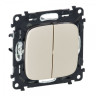 Выключатель двухклавишный Legrand Valena Allure слоновая кость 752805