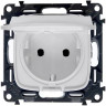 Розетка силовая Legrand Valena Allure 2K+3 с крышкой, со шторками, на винтах, жемчуг 753029+754849