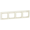 Рамка Legrand Valena Classic на 4 поста, слоновая кость/золотой штрих 774154