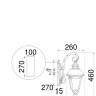 Настенный светильник (бра) Outdoor O029WL-01BZ