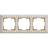 Рамка Werkel Antik на 3 поста белое золото WL07-Frame-01 4690389099199