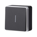 Выключатель одноклавишный с подсветкой Gallant черный с серебром W5010134 W5010134