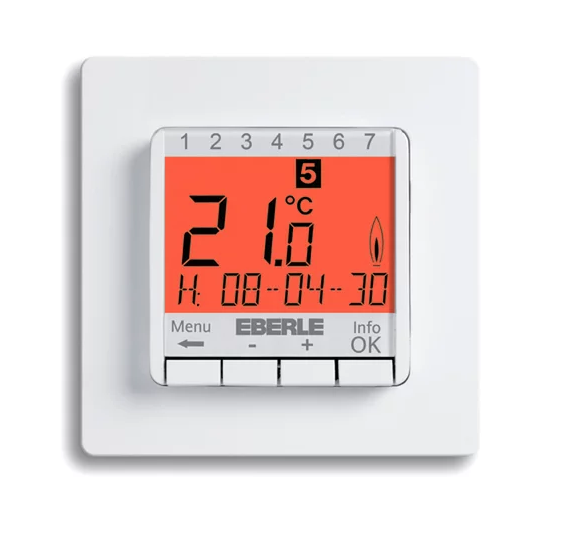 Терморегулятор Eberle FIT 3F, красная подсветка