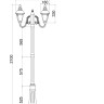 Садово-парковый светильник Outdoor O028FL-03BZ
