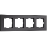 Рамка из стекла на 4 поста Senso черный soft-touch W0043108