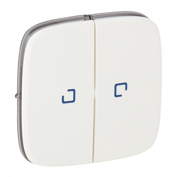 Лицевая панель Legrand Valena Allure для двухклавишных выключателей с подсветкой, белая 755225