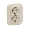 Розетка двойная Legrand Valena Allure 2x2K+3 слоновая кость 753027+754956