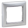 Рамка Legrand Valena Classic на 1 пост, алюминий/серебряный штрих 770351