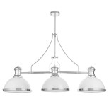 Подвесная люстра Lumina Deco Ettore LDP 710-3 WT+CHR Подвесная люстра Lumina Deco Ettore LDP 710-3 WT+CHR