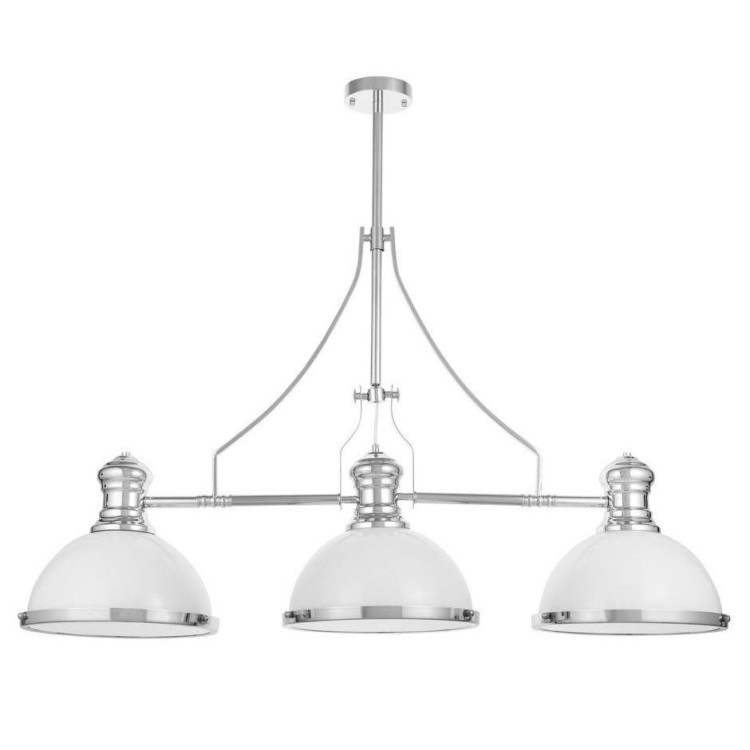 Подвесная люстра Lumina Deco Ettore LDP 710-3 WT+CHR Подвесная люстра Lumina Deco Ettore LDP 710-3 WT+CHR