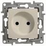 Розетка силовая Legrand Etika 2K со шторками, слоновая кость 672334