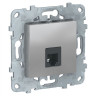 Розетка RJ-11 Schneider Electric Unica New алюминий