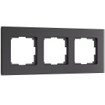 Рамка из стекла на 3 поста Senso черный soft-touch W0033108